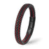 Uniqal FIRE Lederarmband – handgearbeitetes Echtleder in Schwarz mit roter Linie. Ausdruck von Leidenschaft, Präzision und maskulinem Stil.